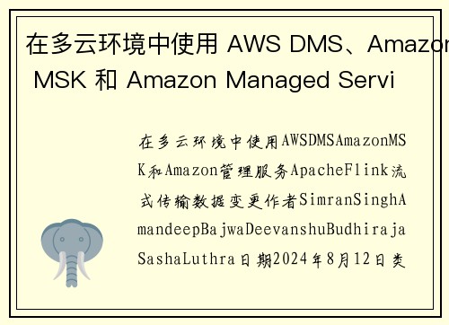 在多云环境中使用 AWS DMS、Amazon MSK 和 Amazon Managed Servi